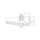 End Mill Holder Weldon SK50-SLA06-63~40-160 - Makotools Industrial Supply Tools for Metal Cutting